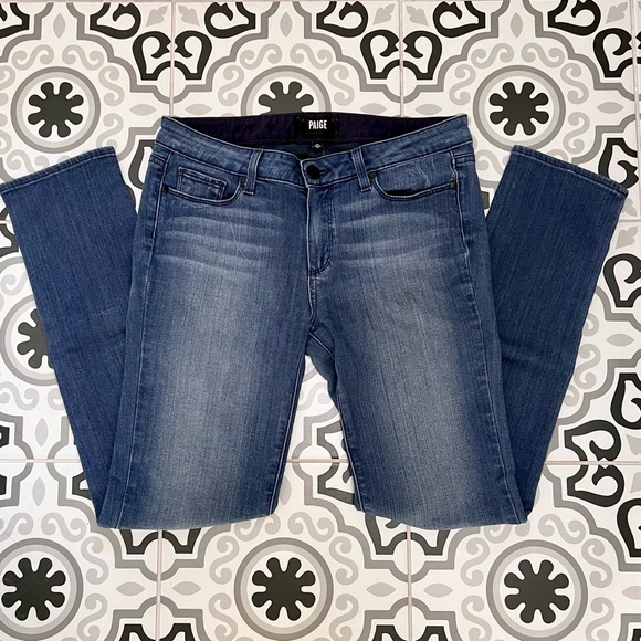 👖PAIGE DENIM Skyline Skinny Ultra-Soft Women’s Jeans Size 30 Medium Wash - Picture 2 of 8